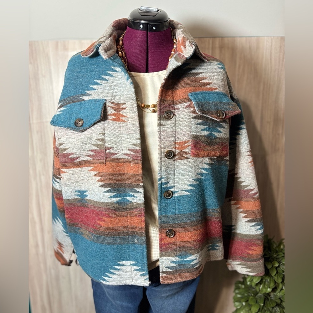 Tribal Aztec Southwestern Style Colorful Jacket Western